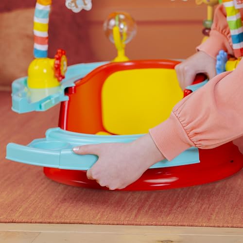 Bright Starts 3-in-1 SuperSeat Playful Paradise, Baby Activity Seat with Toys, Snacking Tray, Booster Seat, BPA Free Tray, Unisex, 6 Months + - color: Playful Paradise