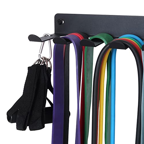 Gym Storage Rack Resistance Band Rack Wall Mount Barbell Rack Heavy Duty Home Gym Storage Rack for Gym Equipment, Exercise Bands, Lifting Belts and Jump Ropes, Gym Accessories - color: 8 prongs