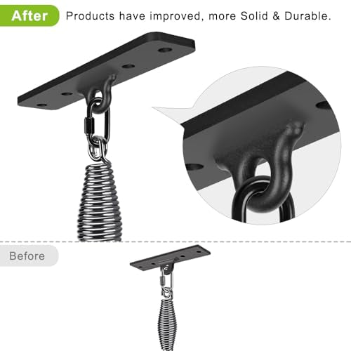 Dolibest Heavy Bag Hangers Brackets, Punching Bag Hangers, Heavy Bag Ceiling Mount for Body Weight Strength Training Systems, Aerial Yoga Swing & Hammock, Resistance Band - color: Silver Spring 1