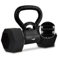 Yes4All Kettlebells Grip, Dumbbell Grip Handle, Convert Dumbbells into Kettlebell for Home Gym, Kettlebell for Weights Plate - color: A. Full Black Upgraded