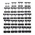 REP Fitness Urethane Coated Round Dumbbells, 5 to 100 lbs, Singles or Pairs, With or Without Rack, Steel Core, Rubber Encased, Chrome Handles, Professional Weights for Home Gym Strength Training - style: 5-100 lb set