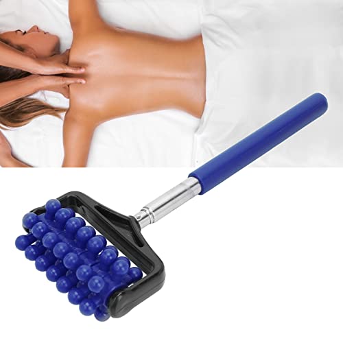 Telescopic Yoga Massage Stick for Men and Women – Granular Body Roller for Neck, Back, Legs, Home Use (Navy Blue)