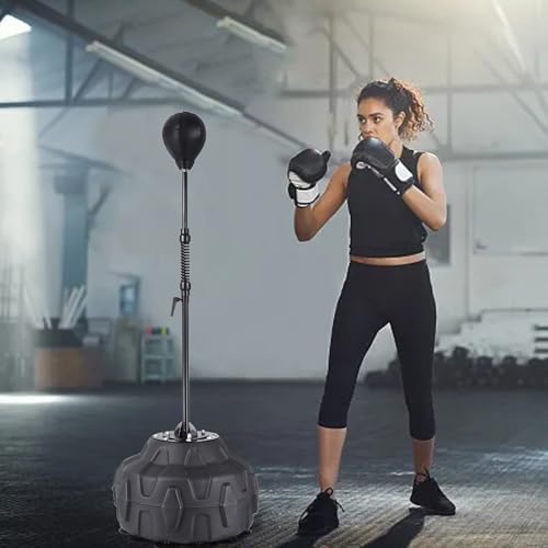 Cobras Reflex Bag Boxing Boxing Speed Bag with Stand 57-72in Height Adjustable Standing Punching Bags for Adults Speed Ball Kickboxing Bags for Training Stress Relief and Fitness