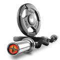 XMark Olympic Bar Curl Bar with Weights Offer, Olympic Weights Pair or Set of TRI-GRIP Olympic Weight Plates, Premium Quality, Rubber Coated XM-3377 with EZ Curl Bar, Black Manganese 28mm BLACKSMITH - color: 01) BAR and Pair of 25 lb