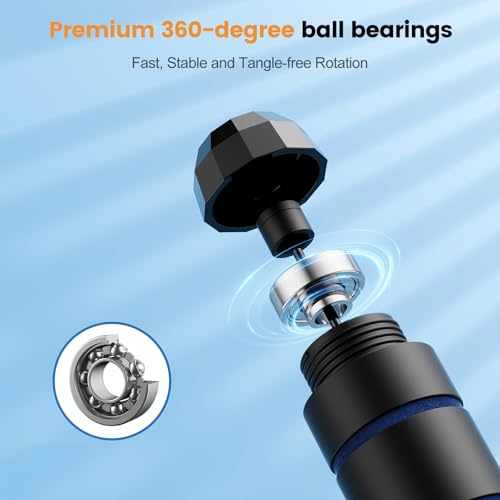 Jump Rope,Tangle-Free Rapid Speed Jump Rope with Ball Bearings for Men,Women and Kids,Adjustable Steel Skipping Rope with Ergonomic Foam Handles,A Ideal Equipment and Accessories for Workout,Fitness,Exercise,Home Gym,Slim Body - color: Blue