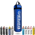 Outslayer 80 Pound Filled Punching Bag Boxing and MMA Made in USA - color: Blue/Black, style: With Bottom D-Ring