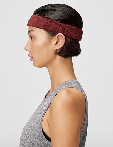 Nike Unisex Adult Swoosh Classic Headband - color: Dark team red/white