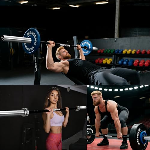 7FT Olympic Barbell 45lb,28MM 2 Inch Olympic Bar for No. 45 Steel,Olympic Weight Bars for Lifting,CrossFit,Bench Press,Deadlift,Squats,Strength Training bars - color: Black&Silver-700LBS