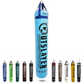 Outslayer Muay Thai Kickboxing Heavy Punching Bag – 6ft 130 lb – Made in USA – for MMA, Boxing & Training - color: Light Blue/Dark Blue, size: With Bottom D-Ring