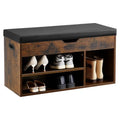 VEVOR Shoe Storage Bench with Padded Cushion, Entryway Bench with Hidden Storage, Holds up to 300 lbs, 31.7 x 12.0 x 17.5 Inches, for Entryway, Hallway, Living Room, Bedroom - size: Hidden storage