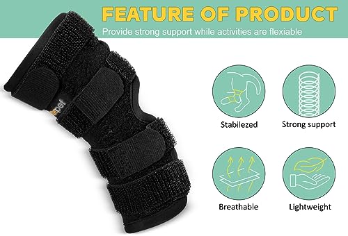 Dog Leg Brace for Rear Hock Joint, Compression Wrap Strong Support Back Leg for Canine Torn Acl & Ccl, Hind Ankle Injury and Sprain Heals, Keeps Warm and Stability for Arthritis (M) - size: M-Right