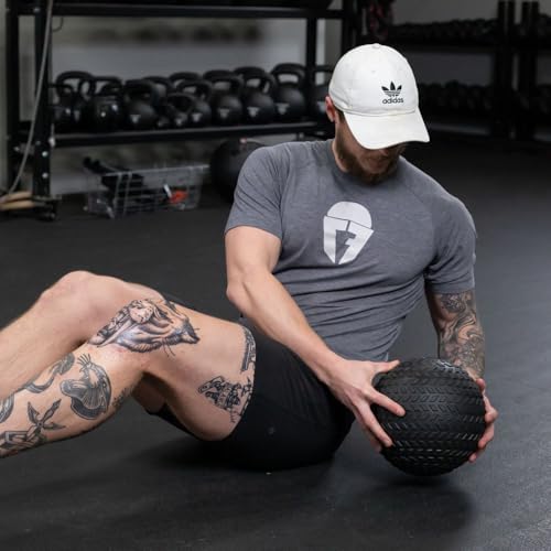 Titan Fitness Rubber Tread Slam Ball, Dead Bounce, Weight Workout - Throw, Catch, Slam, Twist - style: 70 lb