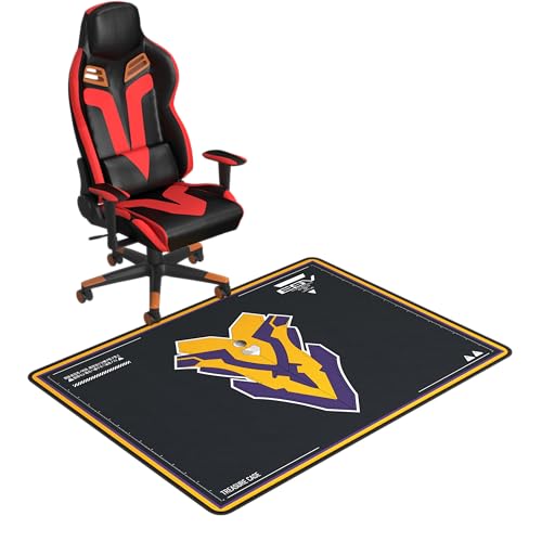 Non-Slip Floor Chair Mat for Neon Genesis Evangelion ESV & NERV Mecha Inspired Design 35"×47" - color: Purple + Orange
