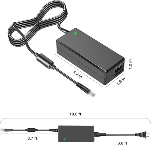 12V Adapter for Charging Comfytemp K4044 33'' x 17'' Red Light | Therapy Mat for Body 660nm & 850nm DC 12.0V Replacement Power Supply Charger Cable Cord
