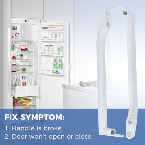 AMI PARTS 5304486359 Refrigerator Door Handle-Replaces 5304506469 5304504507 242059501 242059504 (2 Pack) - color: White