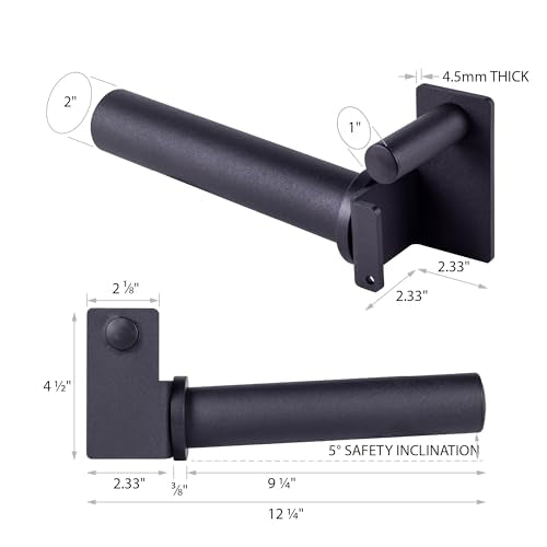 AmStaff Fitness Olympic Weight Plate Holder for Power & Squat Racks – Fits 2x2, 2.33x2.33, 3x3 Inch Tubes, 1" Hole – Storage Horns for Weight Plates on Power Rack – Pair - style: 2.33"x2.33" Tube Racks