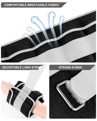 Fragraim Adjustable Ankle Weights 1-3/4/5/6/8/10/12/15/20 LBS Pair with Removable Weight for Jogging, Gymnastics, Aerobics, Physical Therapy - color: Grey, style: 6 lbs each( 12 lbs pair)