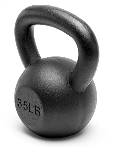 Powder Coated Solid Cast Iron Kettlebell Weights Set 5lb to 45lb Various Combination - color: P-Black(35+35)lb