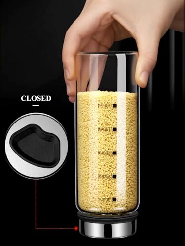 Verdental 10 oz Salt Pepper Shakers with 3 Adjustable Outlet Holes | Clear Glass Shaker Bottles Spice Seasoning Cans for Kitchen Decor Home Restaurant BBQ Camping Farmhouse Kitchen Accessories - size: 300ML(2.36*6.81 IN)
