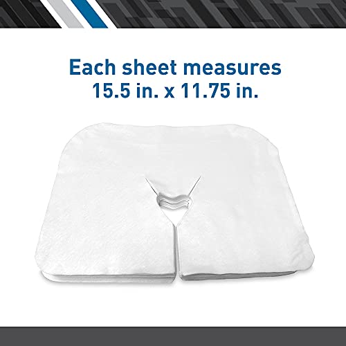 BodyMed Disposable Face Cradle Covers - 1 Pack of 100 Sheets - Medical-Grade, Ultra Soft, Luxurious, Non-Sticking Massage Face Covers/Headrest Covers for Massage Tables & Massage Chairs - size: 100 Count