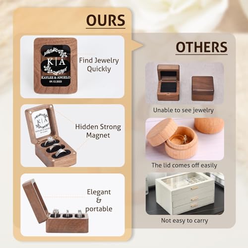 wood ring box (custom color) - color: A-custom