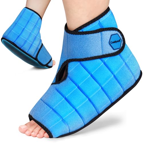 Comfpack Ankle Foot Ice Pack Wrap for Plantar Fasciitis Relief with 2 Hours Long Lasting Cold, Reusable Ice Boot for Injuries, Sprained Ankle, Swelling, Achilles Tendonitis, Surgery ﻿ - style: Foot Ice Pack Wrap