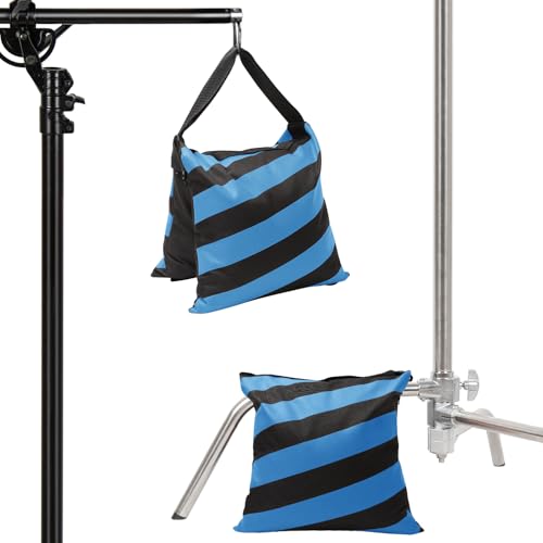 4 Packs Blue Sandbag Weight Bags for Light Stand Photography Video Equipments, Heavy Duty Saddlebags for Backdrop Stand, Photo Tripod, Canopy, Pop up Tent, Umbrella Base, Fishing Chair, Picnic Table - color: Blue