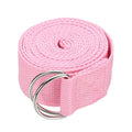 Yoga Strap for Stretching, Athletic Stretch Band with Adjustable Metal D Ring Buckle Yoga Bands - color: Pink, size: 8.2ft