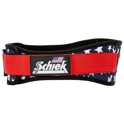 Schiek Sports Model 2004 Nylon 4 3/4" Weight Lifting Belt - Black - color: Stars N Stripes, size: Small