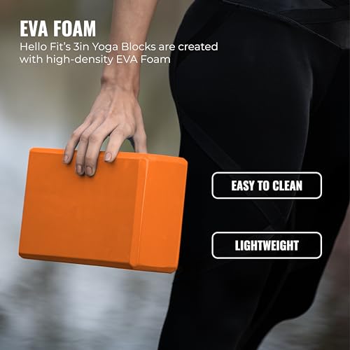 3 in Foam Bulk Yoga Blocks, 10 Pack - color: Orange