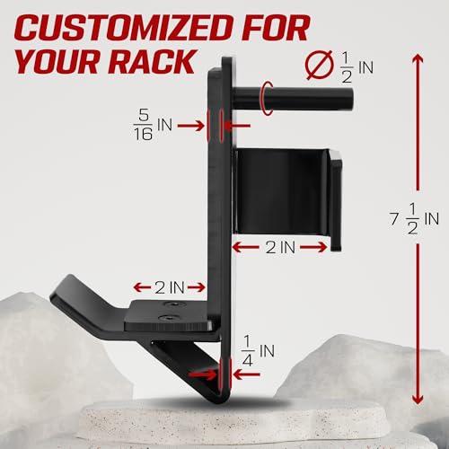 Yes4All Olympic Weight Plate Holder Attachment - color: C. Pair of J Hooks, size: Fit 2x2" Rack with 0.52" Hole