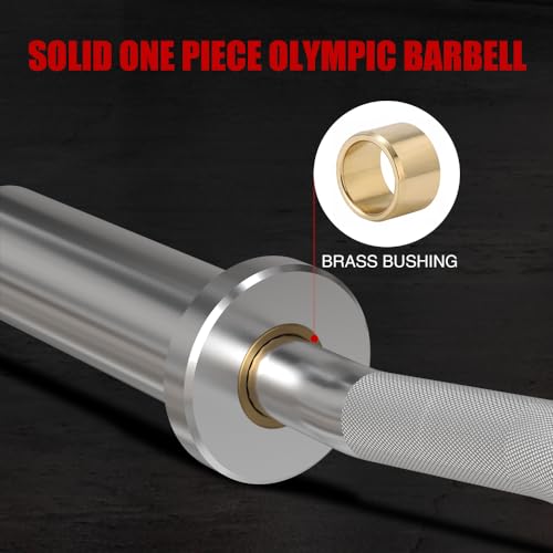SPART Olympic Barbell EZ Curl Bar, 47INCH/4FT Strength Training Curling Bar with Knurled Grip Chrome Barbell Bar for Weightlifting, Copper Sleeve Barbell for 2-inch Weight Plates, 500 LBS Capacity - color: Chromed