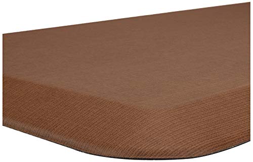 GelPro Anti-Fatigue Designer Comfort Kitchen Floor Mat, 20x32”, Grasscloth Java Stain Resistant Surface with 3/4” Thick Ergo-Foam Core for Health and Wellness - color: Grasscloth Java, size: 32"L x 20"W x 0.8"Th
