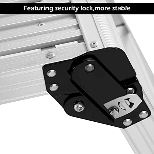 Aluminum Work Platform, Foldable Work Bench with Non-Slip Mats, Portable Bench Step Ladder, Car Wash Step Stool for Painting & Washing, Ideal for Home/Garage