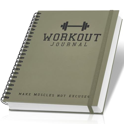 The Ultimate Fitness Journal for Tracking and Crushing Your Gym Goals - Detailed Workout Planner & Log Book For Men and Women - Great Gym Accessories With Calendar, Nutrition & Progress Tracker - color: Army Green