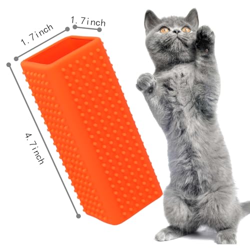 2pcs Pet Dog Cat Hair Remover, Pet Hair Removal Tool, Hollow Cleaner Brush for car，Interior, Furniture, Sofa (orangeblue) - color: orangeblue