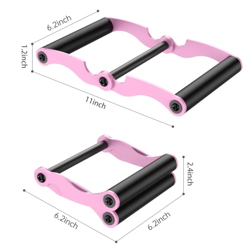 AimiDream V Bar Landmine Handle Attachment for Barbell Bar, Solid Multi-Grip Landmine Handle Attachment with Non-Slip Rubber Handle, Fits Olympic Bars Strength Training Bars - color: Pink