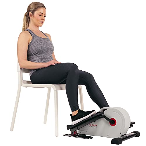 Sunny Health & Fitness Under Desk Pedal Elliptical Machine Leg Exerciser - color: White