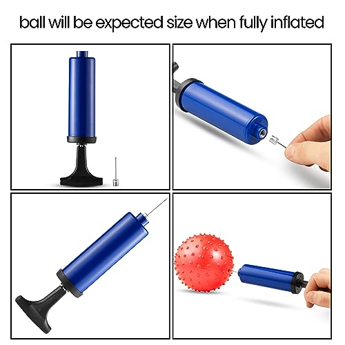 Bedwina Mini Knobby Balls - Bulk 5 Inch Sensory Balls and Spiky Massage Stress Balls with Pump, Fun Bouncy Ball Party Favors - style: 36-Pcs