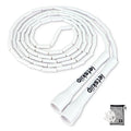 Classic Beaded Jump Rope, Adjustable Tangle-Free Set | 4 styles, segmented skipping rope with shatterproof PP beads, for indoor/outdoor fitness, kids & adults, 10 spare beads & bag - color: White