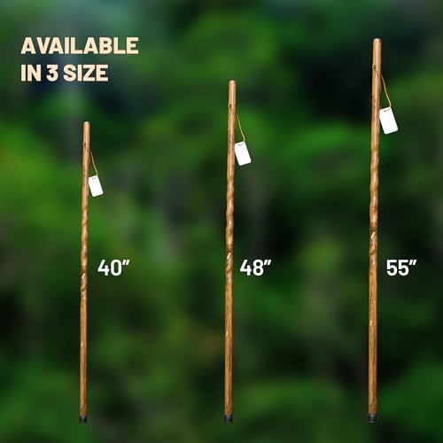 Handmade Wooden Walking Cane for Men Women Seniors with Genuine Leather Wrist Strap for Hiking, Walking and Outdoor Trekking - Made in USA - size: 55" - Large Adult, style: Pace Setter