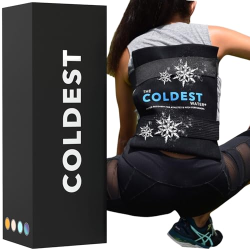 Coldest Ice Pack for Back Pain Relief - All Body Multipurpose Ice Pack for Lower Back Pain, Swelling, Bruises, Surgery, Cramps - Hot & Cold Therapy - Reusable & Adjustable Gel (Large) - color: Back (14" X 11" With Wrap)