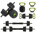 Adjustable Weight Set 66/88 Lbs, 4-in-1 Dumbbell Set and Barbell Weight Set for Home Gym, Converts to Kettlebell & Push-Up Stand, Free Weights Dumbbells Set for Men & Women Full Body Workout - size: 66 LB-Round