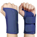 NuCamper Wrist Brace Carpal Tunnel Right Left Hand for Men and Women, Night Wrist Sleep Supports Splints Arm Stabilizer with Compression Sleeve Adjustable Straps,for Arthritis,Tendonitis,Sprained - size: Small/Medium (Pack of 1), style: Left Hand-Navy