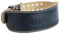 Harbinger Padded Leather Contoured Weightlifting Belt - 4" or 6” Width - Interior Suede Lining & Foam Cushioning - Heavy-Duty Dual Prong Steel Roller Buckle - for Lifting Support - size: Small, style: 4 Inch