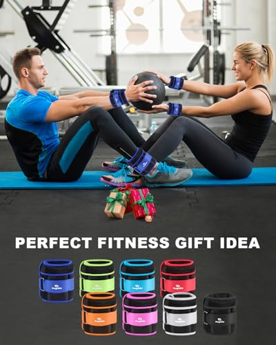 Fragraim Adjustable Ankle Weights 1-3/4/5/6/8/10/12/15/20 LBS Pair with Removable Weight for Jogging, Gymnastics, Aerobics, Physical Therapy - color: Blue, style: 5 lbs each( 10 lbs pair)