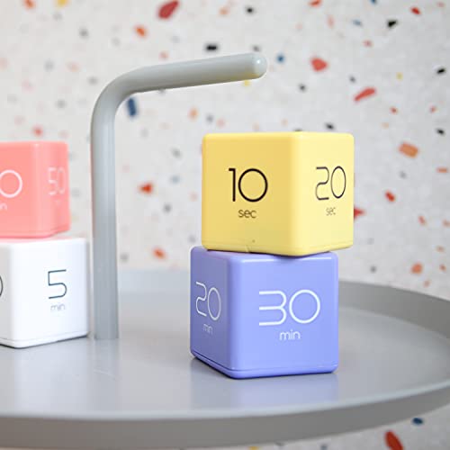 mooas Cube Timer (Violet), Timers Cube Flip Block Timers Productivity Gravity Sensor Time Management for Kids ADHD Classroom Kitchen Desk Workout Cooking Study 5, 10, 20, 30 min Timer Setting - color: Violet