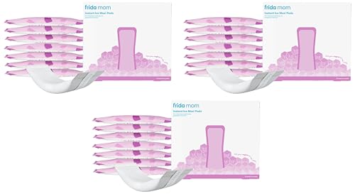 Frida Mom 2-in-1 Postpartum Pads, Absorbent Perineal Ice Maxi Pads, Instant Cold Therapy Packs and Maternity Pad in One (Pack of 3) - size: 8 Count (Pack of 3)