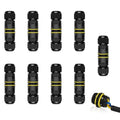 NineLeaf 9PK 3-PIN M20 Waterproof Electrical Cable Connector for 5-12mm, Outdoor Power Cable Connector Joint for Garden, Pond Lights - size: 9PK, style: Screw Tighten