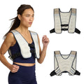 Champion 8 lb Weighted Vest for Women & Men (Champagne Frost), Adjustable Weighted Running Vest for Walking, Strength Training, Contoured Sweat Resistance, Reflective Strips for On-Road Visibility
